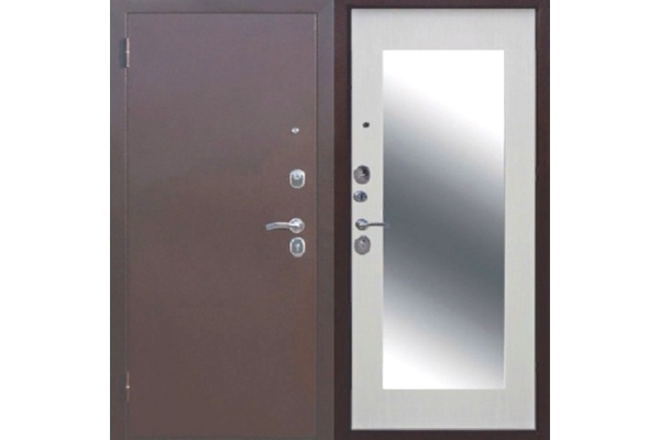 Дверь входная с зеркалом ФЕРРОНИ «ЦАРСКОЕ ЗЕРКАЛО» Макси Дуб сонома/Белый ясень