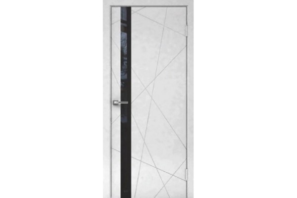 Дверь в стиле модерн «ПЕРФЕКТ 1-1» черное стекло