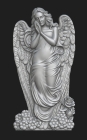 Гранитный памятник «Ангел перед стелой»