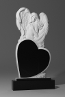 Гранитный памятник с сердцем «Ангел на сердце»