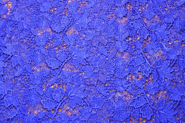 Гипюровая ткань (синий цвет)