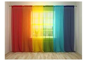 Пошив разноцветных штор на заказ 