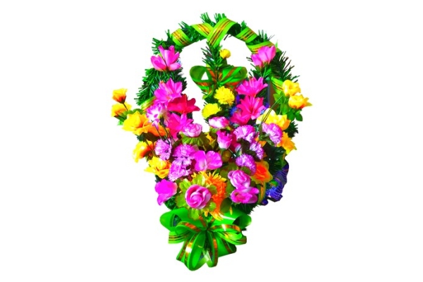 Корзины из искусственных цветов